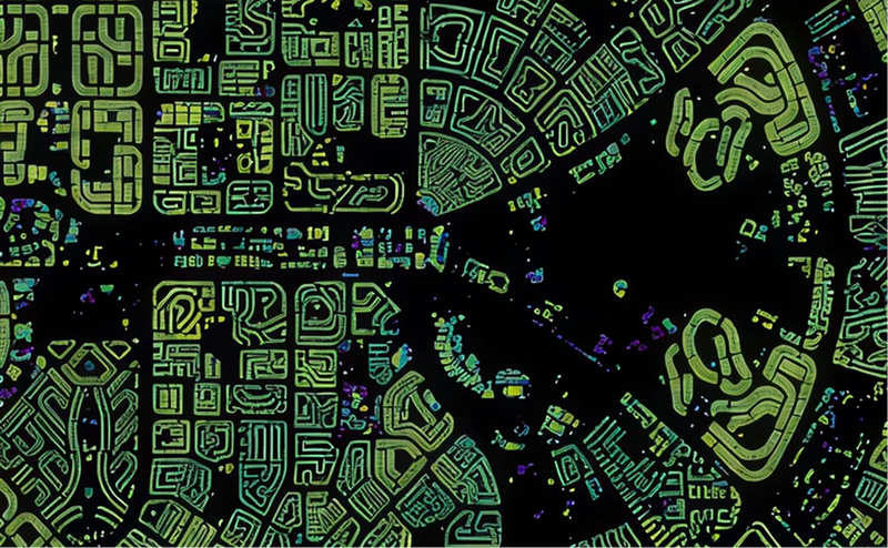 aerial view of grid